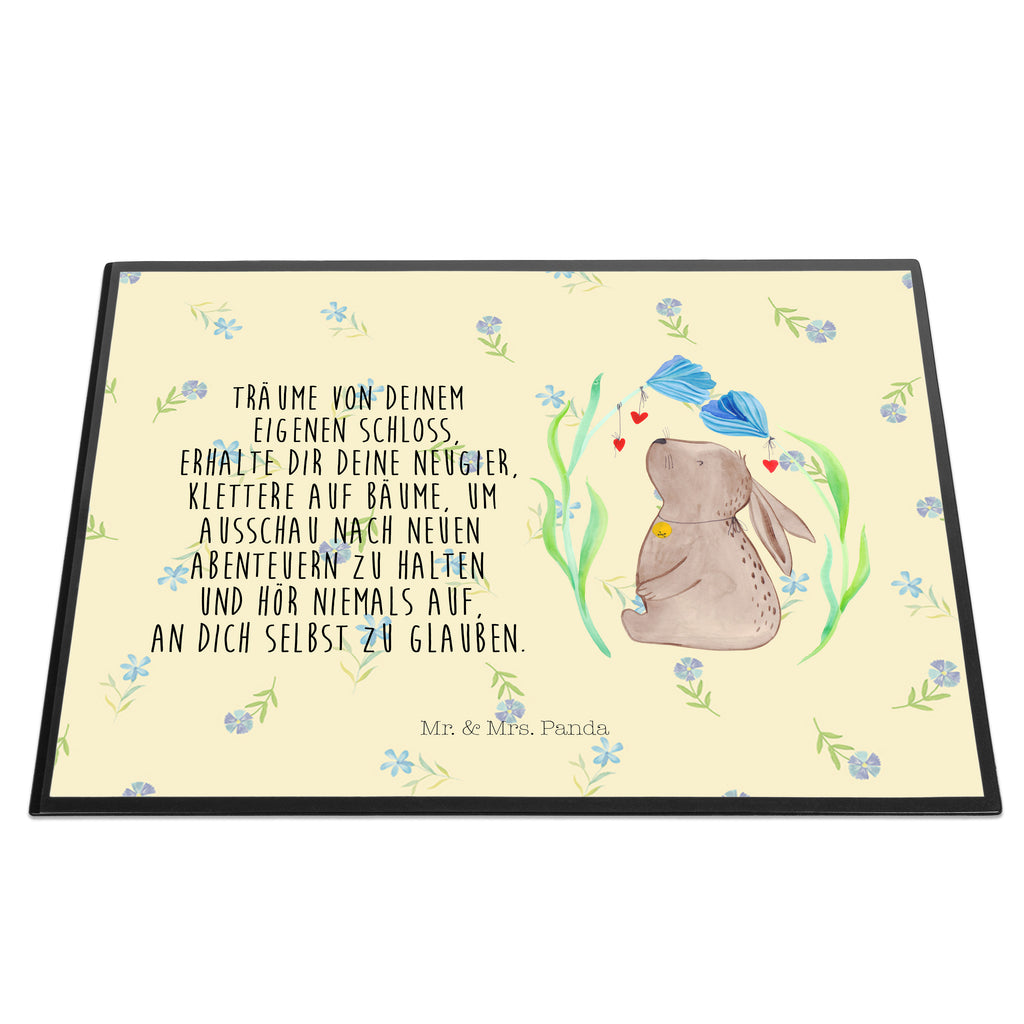 Schreibtischunterlage Hase Blume Schreibunterlage, Schreibtischauflage, Bürobedarf, Büroartikel, Schreibwaren, Schreibtisch Unterlagen, Schreibtischunterlage Groß, Ostern, Osterhase, Ostergeschenke, Osternest, Osterdeko, Geschenk zu Ostern, Hase, Kaninchen, Kind, Taufe, Taufgeschenk, Geburt, Schwangerschaft, erstes Kind, Kindergeburtstag, Geburtstag, Hoffnung, Träume