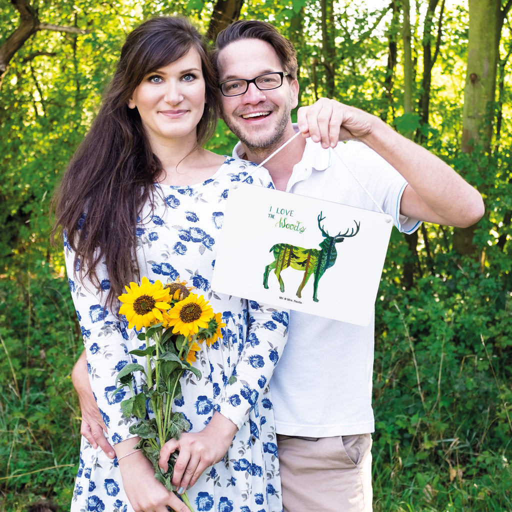 Deko Schild Hirsch I love the woods Dekoschild, Deko Schild, Schild, Tür Schild, Türschild, Holzschild, Wandschild, Wanddeko, Blumen Deko, Frühlings Deko, Sommer Deko, Dekoration, positive Botschaft, Naturliebhaber, Outdoor, Natur, Abenteuer, Wald, woods, Hirsch