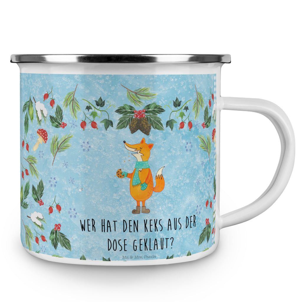 Camping Emaille Tasse Fuchs Keksdose Campingtasse, Trinkbecher, Metalltasse, Outdoor Tasse, Emaille Trinkbecher, Blechtasse Outdoor, Emaille Campingbecher, Edelstahl Trinkbecher, Metalltasse für Camping, Kaffee Blechtasse, Camping Tasse Metall, Winter, Weihnachten, Weihnachtsdeko, Nikolaus, Advent, Heiligabend, Wintermotiv