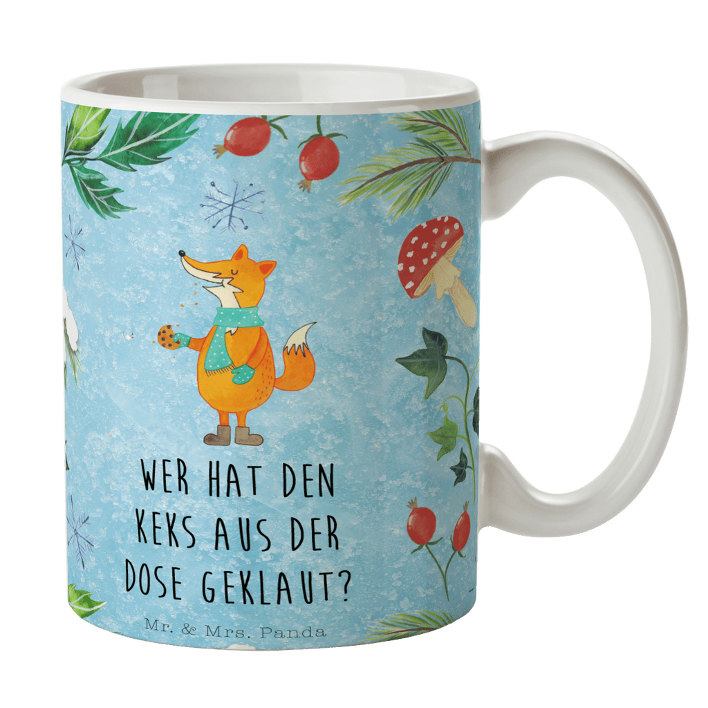Tasse Fuchs Keksdose  Becher, Kaffeetasse, Kaffeebecher, Tee, Frühstück, Büro  Winter, Weihnachten, Weihnachtsdeko, Nikolaus, Advent, Heiligabend, Wintermotiv