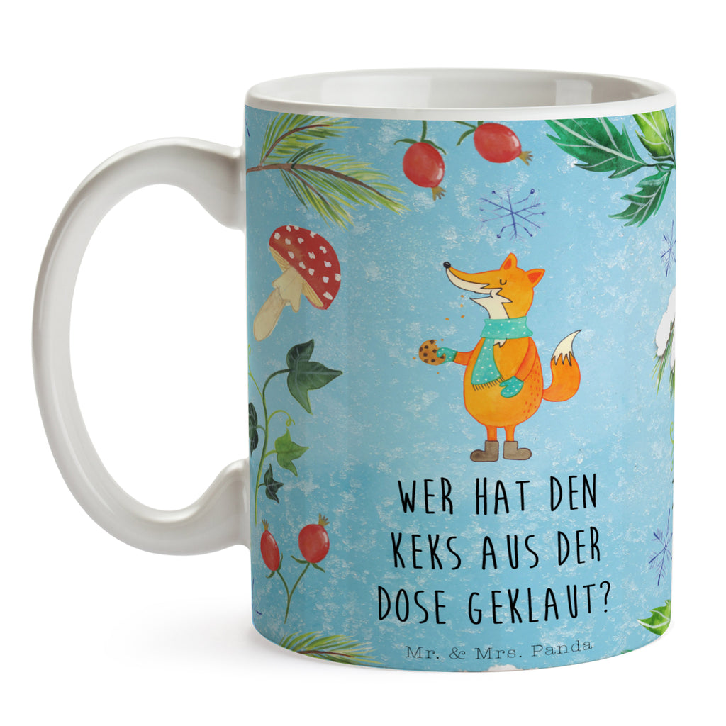 Tasse Fuchs Keksdose  Becher, Kaffeetasse, Kaffeebecher, Tee, Frühstück, Büro  Winter, Weihnachten, Weihnachtsdeko, Nikolaus, Advent, Heiligabend, Wintermotiv