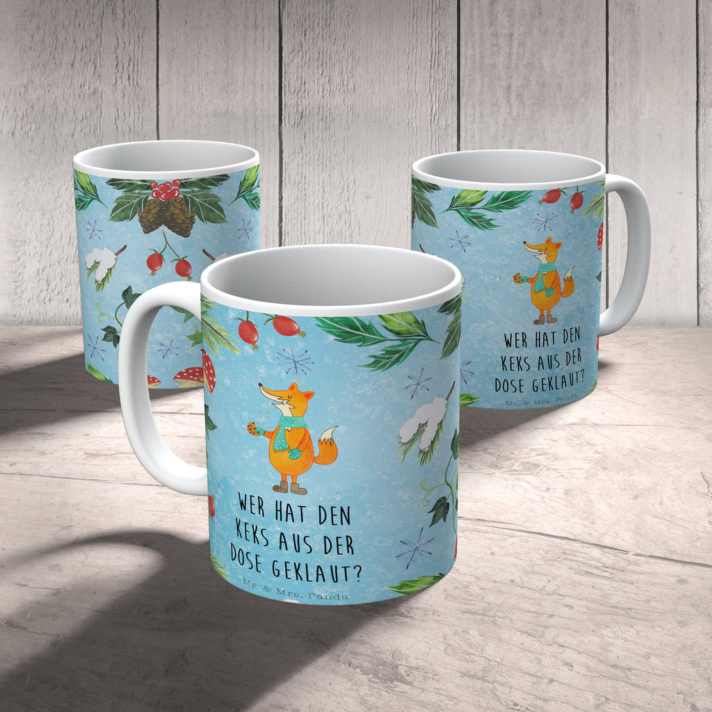 Tasse Fuchs Keksdose  Becher, Kaffeetasse, Kaffeebecher, Tee, Frühstück, Büro  Winter, Weihnachten, Weihnachtsdeko, Nikolaus, Advent, Heiligabend, Wintermotiv
