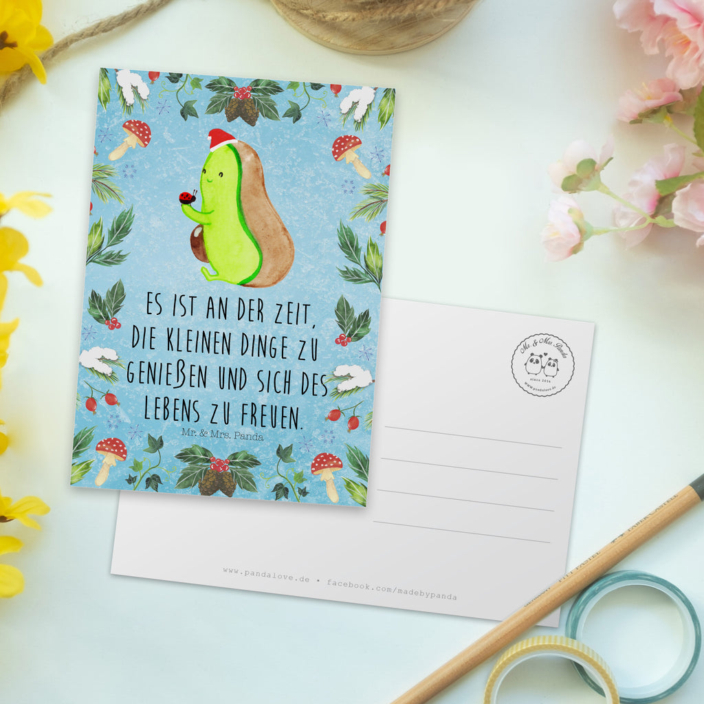 Postkarte Avocado kleine Dinge Geschenkkarte, Grußkarte, Karte, Einladung, Ansichtskarte, Geburtstagskarte, Einladungskarte, Winter, Weihnachten, Weihnachtsdeko, Nikolaus, Advent, Heiligabend, Wintermotiv
