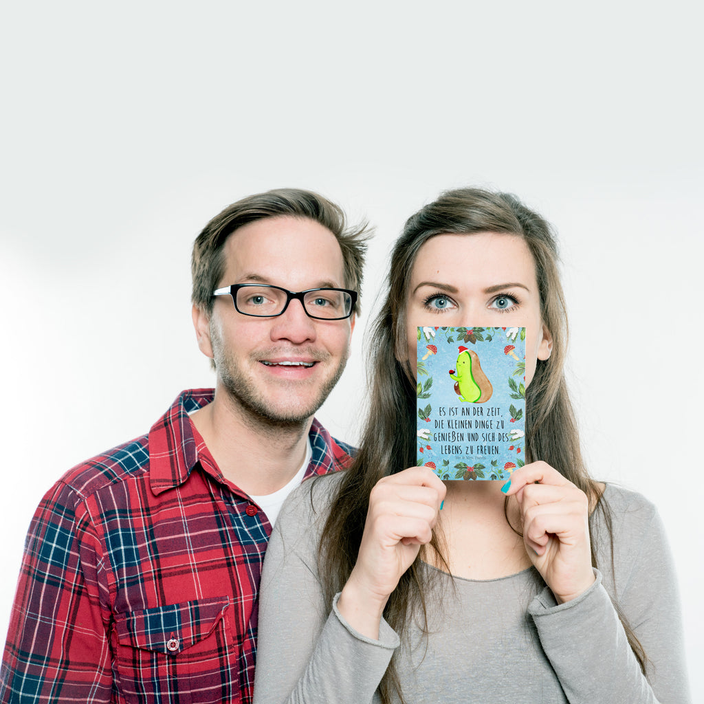 Postkarte Avocado kleine Dinge Geschenkkarte, Grußkarte, Karte, Einladung, Ansichtskarte, Geburtstagskarte, Einladungskarte, Winter, Weihnachten, Weihnachtsdeko, Nikolaus, Advent, Heiligabend, Wintermotiv