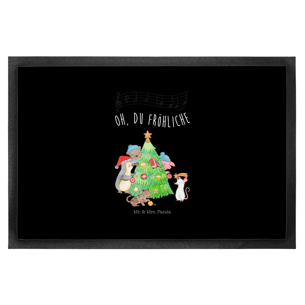 Fußmatte Weihnachtsbaum schmücken  Türvorleger, Schmutzmatte, Fußabtreter, Matte, Schmutzfänger, Fußabstreifer, Schmutzfangmatte, Türmatte, Motivfußmatte,  Haustürmatte, Vorleger  Winter, Weihnachten, Weihnachtsdeko, Nikolaus, Advent, Heiligabend, Wintermotiv