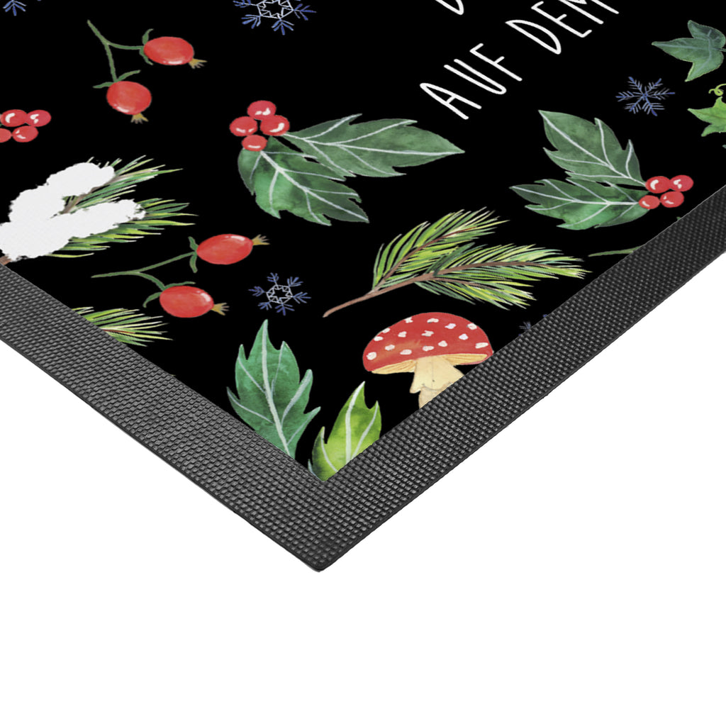 Fußmatte Otter Glühweinstand  Türvorleger, Schmutzmatte, Fußabtreter, Matte, Schmutzfänger, Fußabstreifer, Schmutzfangmatte, Türmatte, Motivfußmatte,  Haustürmatte, Vorleger  Winter, Weihnachten, Weihnachtsdeko, Nikolaus, Advent, Heiligabend, Wintermotiv