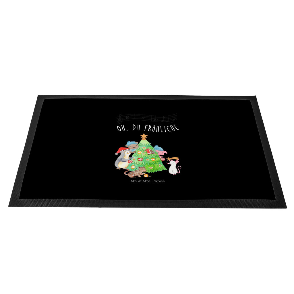 Fußmatte Weihnachtsbaum schmücken  Türvorleger, Schmutzmatte, Fußabtreter, Matte, Schmutzfänger, Fußabstreifer, Schmutzfangmatte, Türmatte, Motivfußmatte,  Haustürmatte, Vorleger  Winter, Weihnachten, Weihnachtsdeko, Nikolaus, Advent, Heiligabend, Wintermotiv