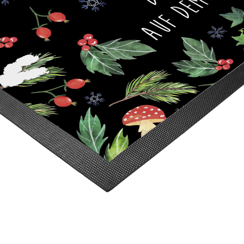 Fußmatte Otter Glühweinstand  Türvorleger, Schmutzmatte, Fußabtreter, Matte, Schmutzfänger, Fußabstreifer, Schmutzfangmatte, Türmatte, Motivfußmatte,  Haustürmatte, Vorleger  Winter, Weihnachten, Weihnachtsdeko, Nikolaus, Advent, Heiligabend, Wintermotiv