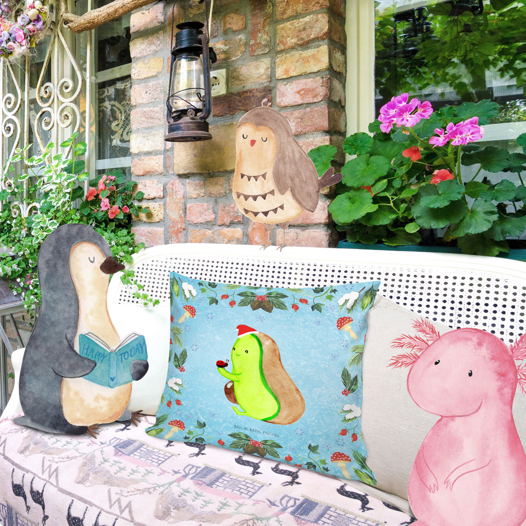 40x40 Kissen Avocado kleine Dinge Kissenhülle, Kopfkissen, Sofakissen, Dekokissen, Motivkissen, Winter, Weihnachten, Weihnachtsdeko, Nikolaus, Advent, Heiligabend, Wintermotiv