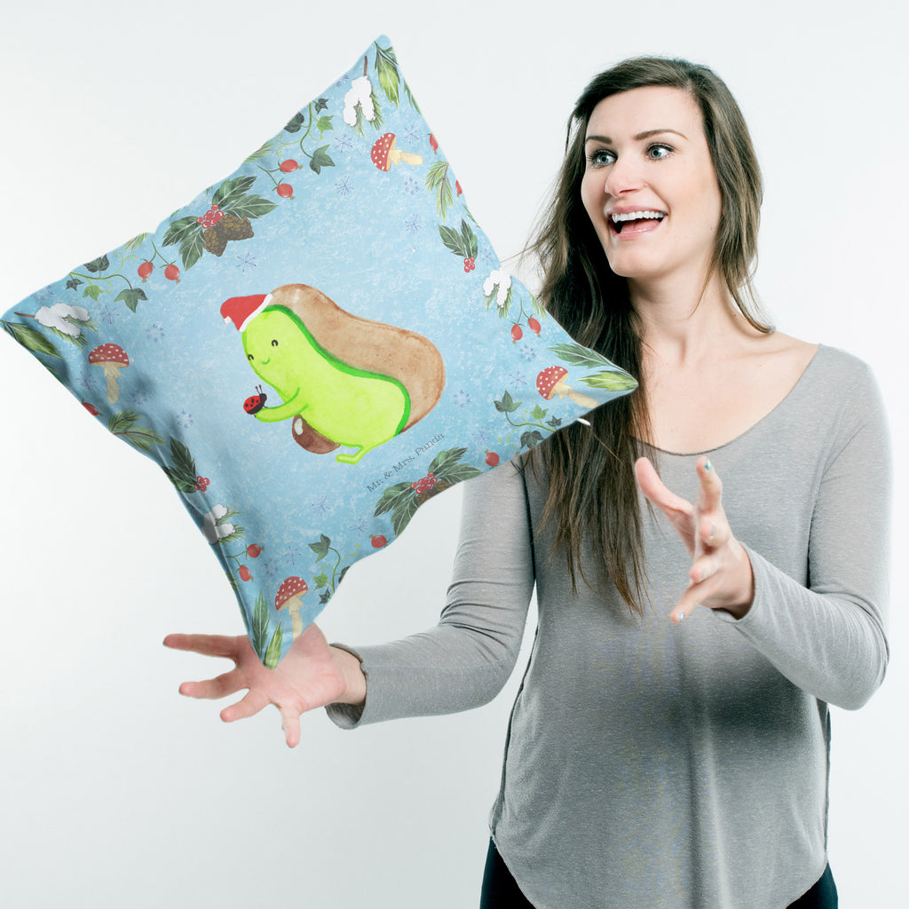 40x40 Kissen Avocado kleine Dinge Kissenhülle, Kopfkissen, Sofakissen, Dekokissen, Motivkissen, Winter, Weihnachten, Weihnachtsdeko, Nikolaus, Advent, Heiligabend, Wintermotiv