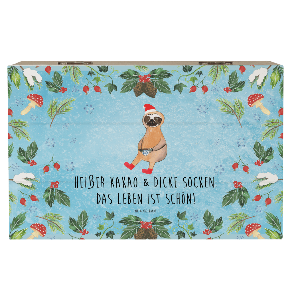 Holzkiste Faultier Kakao Holzkiste, Kiste, Schatzkiste, Truhe, Schatulle, XXL, Erinnerungsbox, Erinnerungskiste, Dekokiste, Aufbewahrungsbox, Winter, Weihnachten, Weihnachtsdeko, Nikolaus, Advent, Heiligabend, Wintermotiv