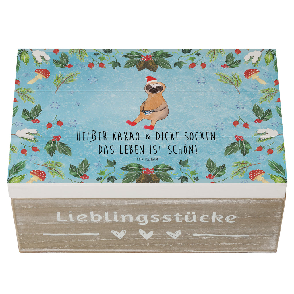 Holzkiste Faultier Kakao Holzkiste, Kiste, Schatzkiste, Truhe, Schatulle, XXL, Erinnerungsbox, Erinnerungskiste, Dekokiste, Aufbewahrungsbox, Winter, Weihnachten, Weihnachtsdeko, Nikolaus, Advent, Heiligabend, Wintermotiv