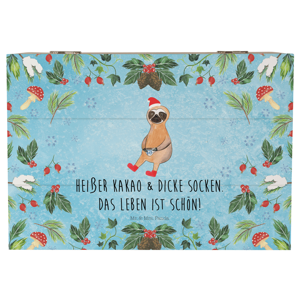 Holzkiste Faultier Kakao Holzkiste, Kiste, Schatzkiste, Truhe, Schatulle, XXL, Erinnerungsbox, Erinnerungskiste, Dekokiste, Aufbewahrungsbox, Winter, Weihnachten, Weihnachtsdeko, Nikolaus, Advent, Heiligabend, Wintermotiv