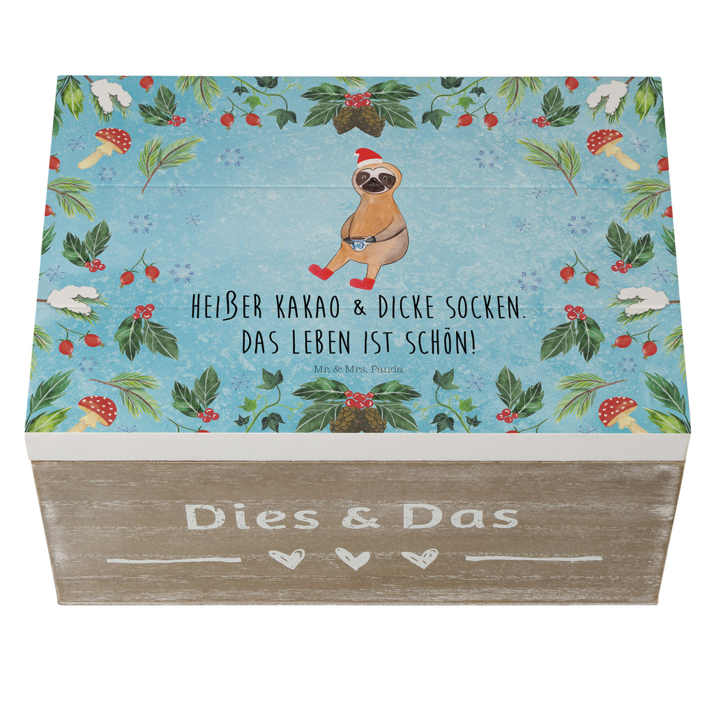 Holzkiste Faultier Kakao Holzkiste, Kiste, Schatzkiste, Truhe, Schatulle, XXL, Erinnerungsbox, Erinnerungskiste, Dekokiste, Aufbewahrungsbox, Winter, Weihnachten, Weihnachtsdeko, Nikolaus, Advent, Heiligabend, Wintermotiv