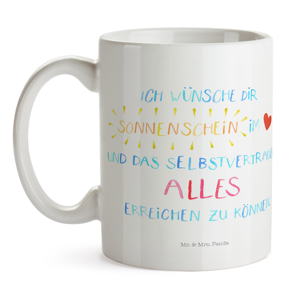 Tasse Ich wünsche dir Sonnenschein im Herzen  Becher, Kaffeetasse, Kaffeebecher, Tee, Frühstück, Büro  