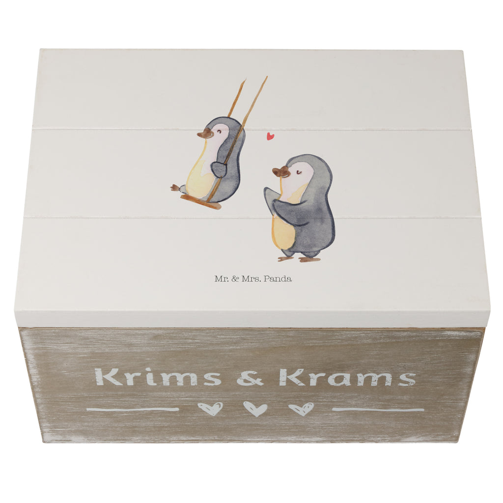 Holzkiste Pinguin Oma schaukeln Holzkiste, Kiste, Schatzkiste, Truhe, Schatulle, XXL, Erinnerungsbox, Erinnerungskiste, Dekokiste, Aufbewahrungsbox, Familie, Vatertag, Muttertag, Bruder, Schwester, Mama, Papa, Oma, Opa, beste Oma, Lieblingsoma, Geschenk für Oma, Omi, Großmutter