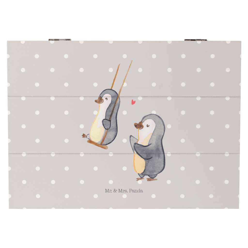 Holzkiste Pinguin Oma schaukeln Holzkiste, Kiste, Schatzkiste, Truhe, Schatulle, XXL, Erinnerungsbox, Erinnerungskiste, Dekokiste, Aufbewahrungsbox, Familie, Vatertag, Muttertag, Bruder, Schwester, Mama, Papa, Oma, Opa, beste Oma, Lieblingsoma, Geschenk für Oma, Omi, Großmutter