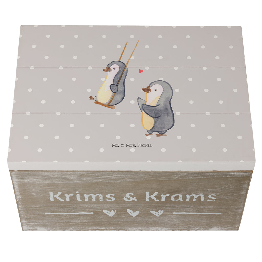 Holzkiste Pinguin Oma schaukeln Holzkiste, Kiste, Schatzkiste, Truhe, Schatulle, XXL, Erinnerungsbox, Erinnerungskiste, Dekokiste, Aufbewahrungsbox, Familie, Vatertag, Muttertag, Bruder, Schwester, Mama, Papa, Oma, Opa, beste Oma, Lieblingsoma, Geschenk für Oma, Omi, Großmutter