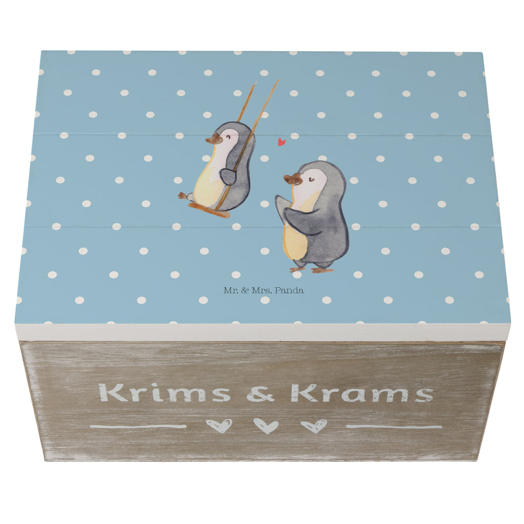 Holzkiste Pinguin Oma schaukeln Holzkiste, Kiste, Schatzkiste, Truhe, Schatulle, XXL, Erinnerungsbox, Erinnerungskiste, Dekokiste, Aufbewahrungsbox, Familie, Vatertag, Muttertag, Bruder, Schwester, Mama, Papa, Oma, Opa, beste Oma, Lieblingsoma, Geschenk für Oma, Omi, Großmutter