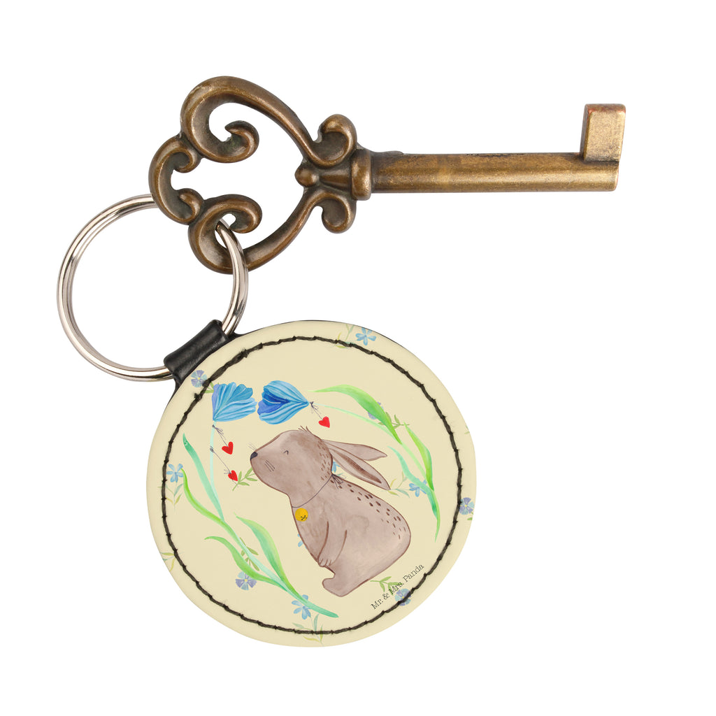 Rund Schlüsselanhänger Hase Blume Schlüsselanhänger, Anhänger, Taschenanhänger, Glücksbringer, Schutzengel, Ostern, Osterhase, Ostergeschenke, Osternest, Osterdeko, Geschenk zu Ostern, Hase, Kaninchen, Kind, Taufe, Taufgeschenk, Geburt, Schwangerschaft, erstes Kind, Kindergeburtstag, Geburtstag, Hoffnung, Träume