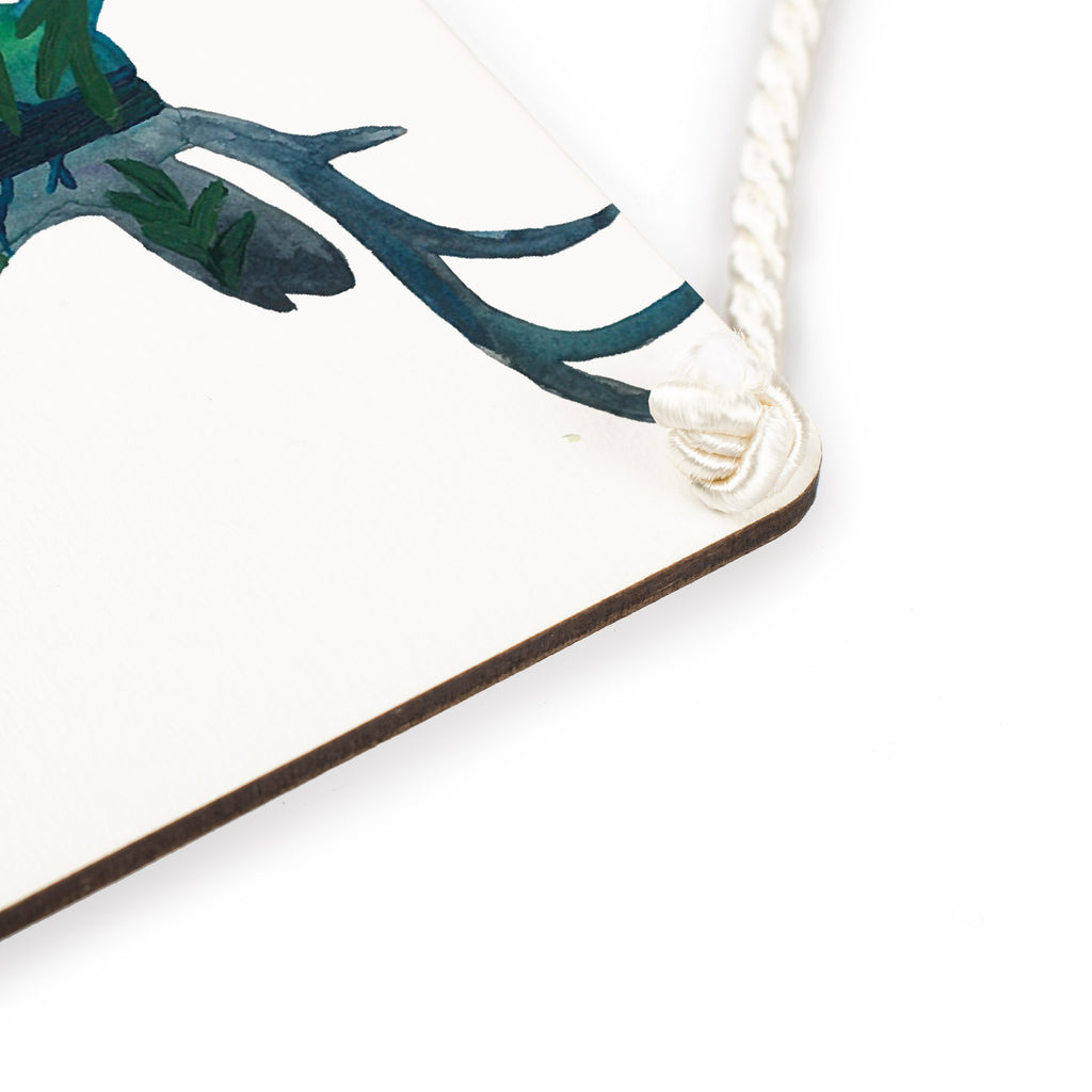 Deko Schild Hirsch I love the woods Dekoschild, Deko Schild, Schild, Tür Schild, Türschild, Holzschild, Wandschild, Wanddeko, Blumen Deko, Frühlings Deko, Sommer Deko, Dekoration, positive Botschaft, Naturliebhaber, Outdoor, Natur, Abenteuer, Wald, woods, Hirsch