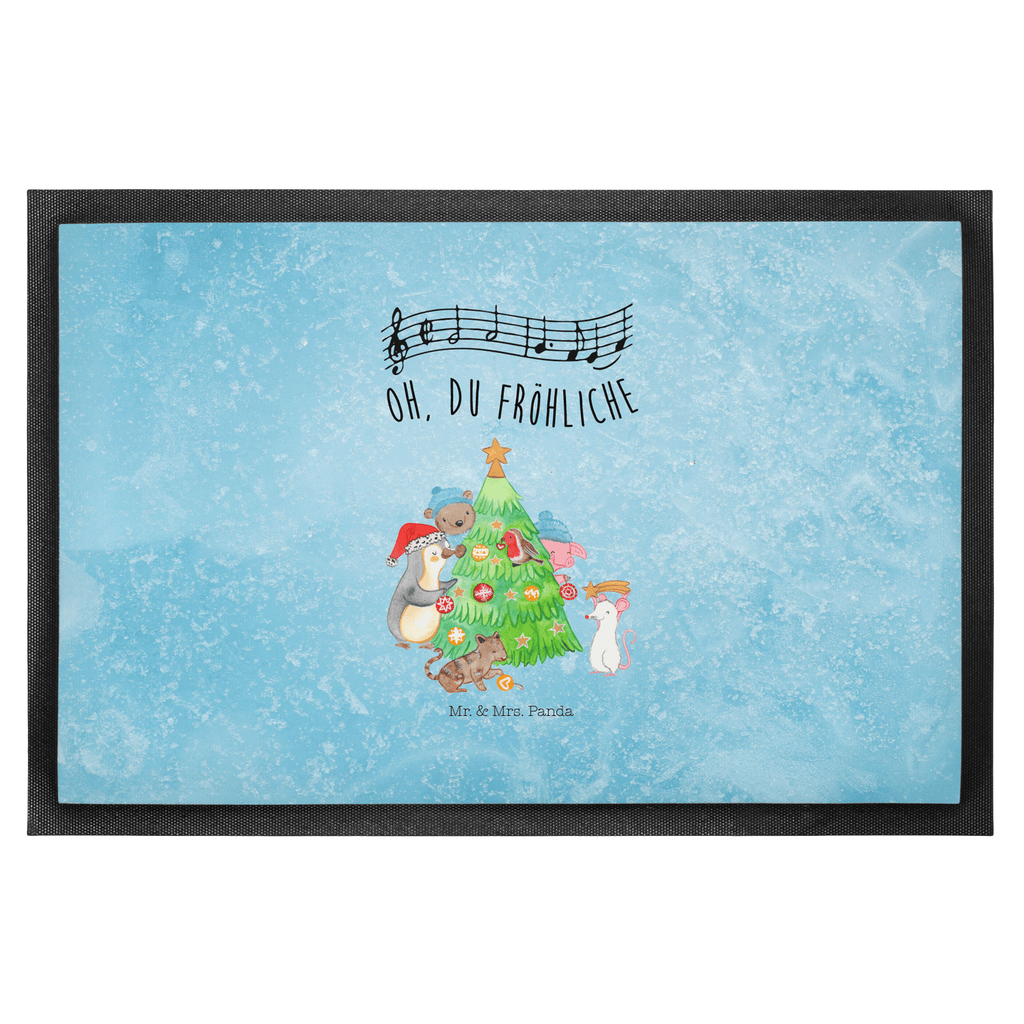 Fußmatte Weihnachtsbaum schmücken  Türvorleger, Schmutzmatte, Fußabtreter, Matte, Schmutzfänger, Fußabstreifer, Schmutzfangmatte, Türmatte, Motivfußmatte,  Haustürmatte, Vorleger  Winter, Weihnachten, Weihnachtsdeko, Nikolaus, Advent, Heiligabend, Wintermotiv
