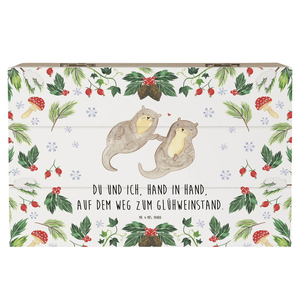 Holzkiste Otter Glühweinstand Holzkiste, Kiste, Schatzkiste, Truhe, Schatulle, XXL, Erinnerungsbox, Erinnerungskiste, Dekokiste, Aufbewahrungsbox, Winter, Weihnachten, Weihnachtsdeko, Nikolaus, Advent, Heiligabend, Wintermotiv