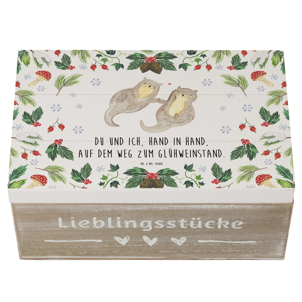 Holzkiste Otter Glühweinstand Holzkiste, Kiste, Schatzkiste, Truhe, Schatulle, XXL, Erinnerungsbox, Erinnerungskiste, Dekokiste, Aufbewahrungsbox, Winter, Weihnachten, Weihnachtsdeko, Nikolaus, Advent, Heiligabend, Wintermotiv