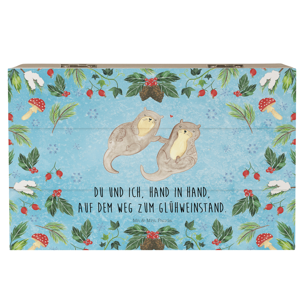 Holzkiste Otter Glühweinstand Holzkiste, Kiste, Schatzkiste, Truhe, Schatulle, XXL, Erinnerungsbox, Erinnerungskiste, Dekokiste, Aufbewahrungsbox, Winter, Weihnachten, Weihnachtsdeko, Nikolaus, Advent, Heiligabend, Wintermotiv