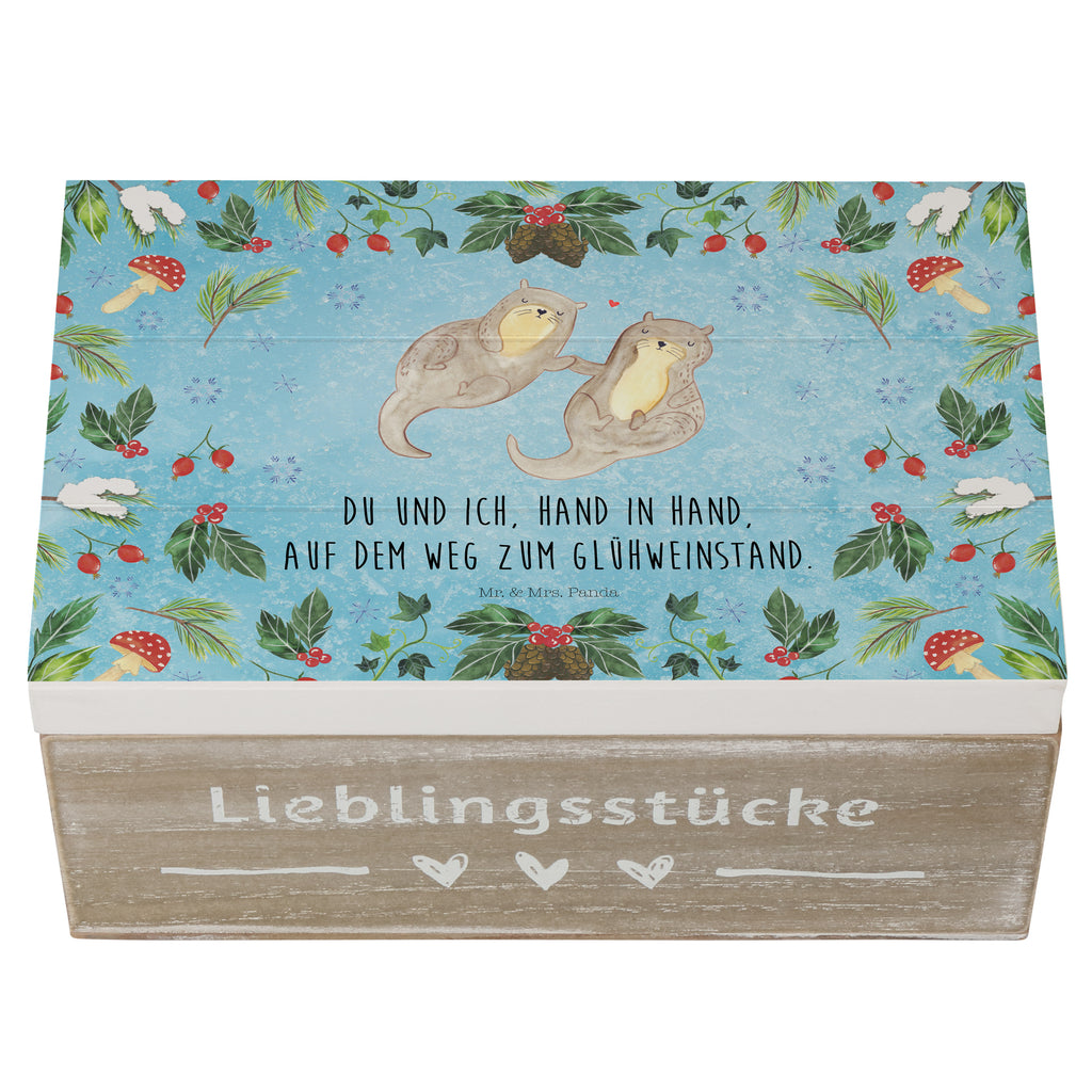Holzkiste Otter Glühweinstand Holzkiste, Kiste, Schatzkiste, Truhe, Schatulle, XXL, Erinnerungsbox, Erinnerungskiste, Dekokiste, Aufbewahrungsbox, Winter, Weihnachten, Weihnachtsdeko, Nikolaus, Advent, Heiligabend, Wintermotiv