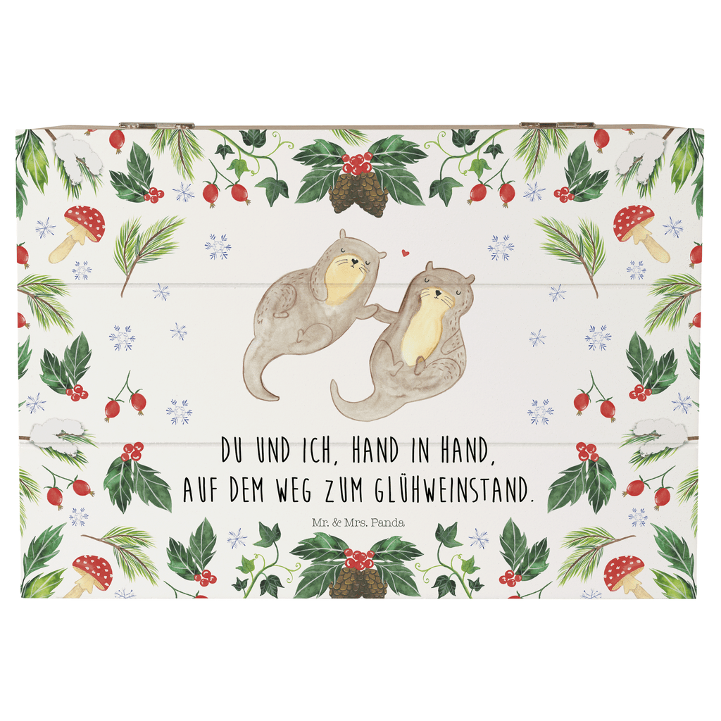 Holzkiste Otter Glühweinstand Holzkiste, Kiste, Schatzkiste, Truhe, Schatulle, XXL, Erinnerungsbox, Erinnerungskiste, Dekokiste, Aufbewahrungsbox, Winter, Weihnachten, Weihnachtsdeko, Nikolaus, Advent, Heiligabend, Wintermotiv