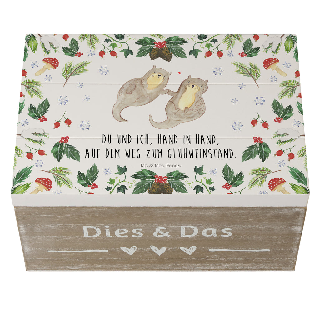Holzkiste Otter Glühweinstand Holzkiste, Kiste, Schatzkiste, Truhe, Schatulle, XXL, Erinnerungsbox, Erinnerungskiste, Dekokiste, Aufbewahrungsbox, Winter, Weihnachten, Weihnachtsdeko, Nikolaus, Advent, Heiligabend, Wintermotiv