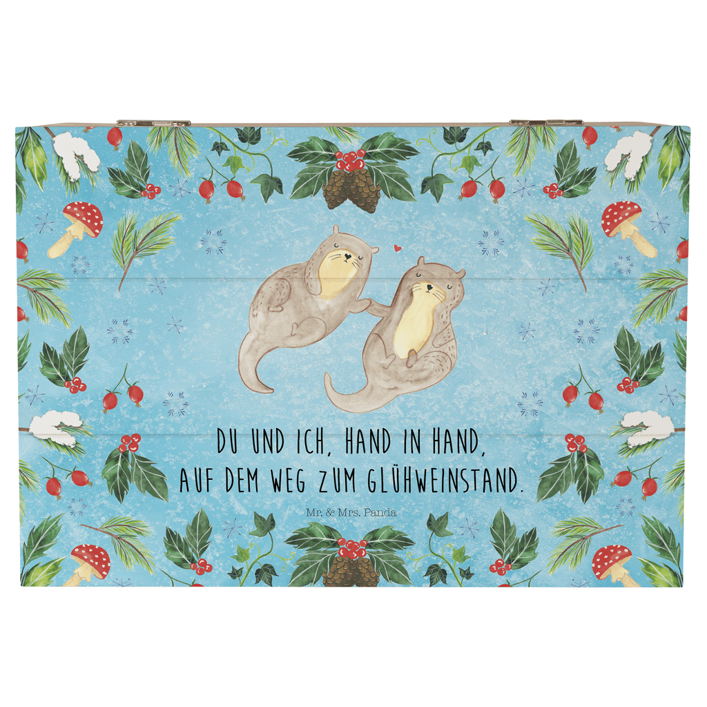 Holzkiste Otter Glühweinstand Holzkiste, Kiste, Schatzkiste, Truhe, Schatulle, XXL, Erinnerungsbox, Erinnerungskiste, Dekokiste, Aufbewahrungsbox, Winter, Weihnachten, Weihnachtsdeko, Nikolaus, Advent, Heiligabend, Wintermotiv