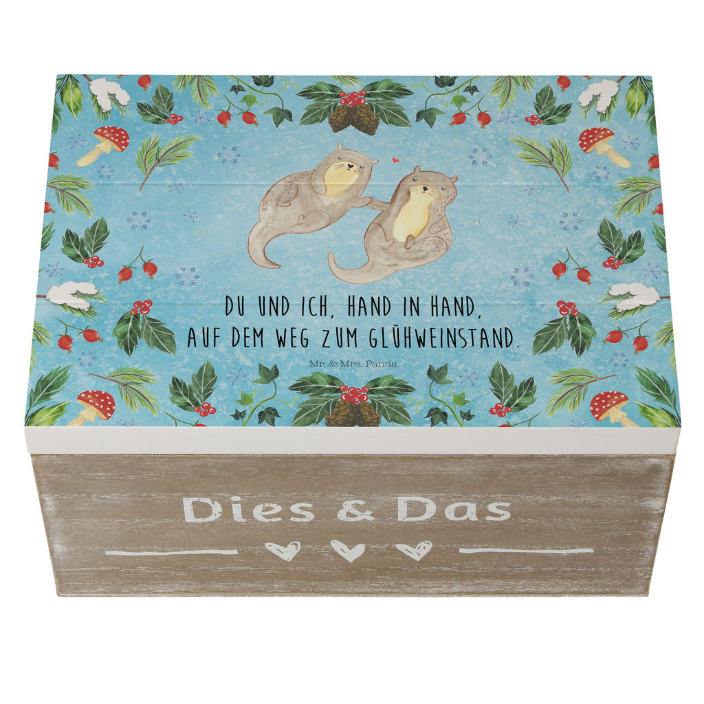 Holzkiste Otter Glühweinstand Holzkiste, Kiste, Schatzkiste, Truhe, Schatulle, XXL, Erinnerungsbox, Erinnerungskiste, Dekokiste, Aufbewahrungsbox, Winter, Weihnachten, Weihnachtsdeko, Nikolaus, Advent, Heiligabend, Wintermotiv