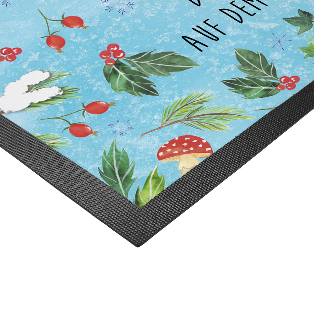 Fußmatte Otter Glühweinstand  Türvorleger, Schmutzmatte, Fußabtreter, Matte, Schmutzfänger, Fußabstreifer, Schmutzfangmatte, Türmatte, Motivfußmatte,  Haustürmatte, Vorleger  Winter, Weihnachten, Weihnachtsdeko, Nikolaus, Advent, Heiligabend, Wintermotiv