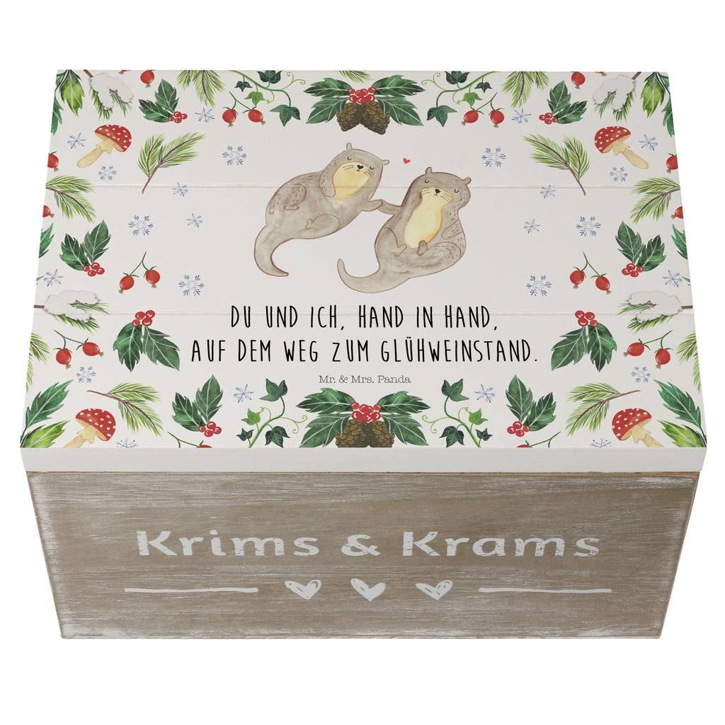 Holzkiste Otter Glühweinstand Holzkiste, Kiste, Schatzkiste, Truhe, Schatulle, XXL, Erinnerungsbox, Erinnerungskiste, Dekokiste, Aufbewahrungsbox, Winter, Weihnachten, Weihnachtsdeko, Nikolaus, Advent, Heiligabend, Wintermotiv