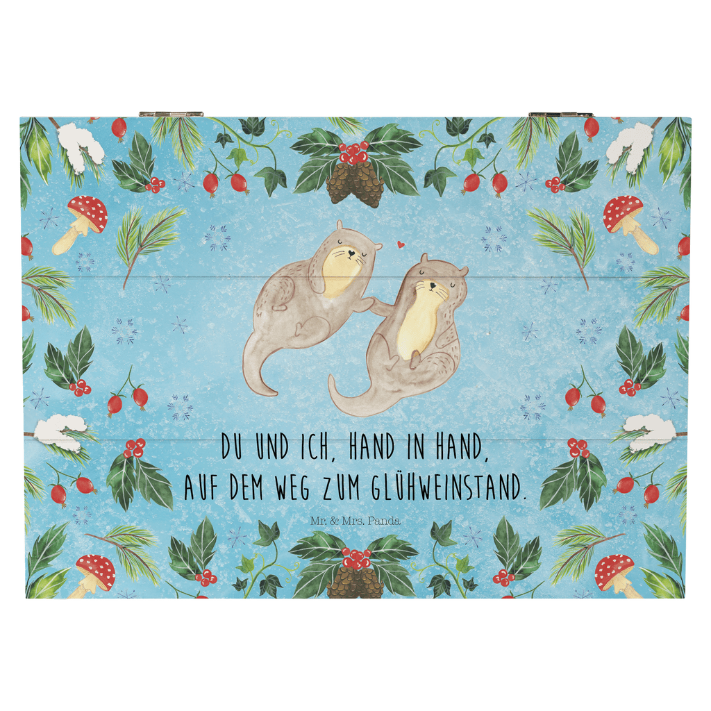 Holzkiste Otter Glühweinstand Holzkiste, Kiste, Schatzkiste, Truhe, Schatulle, XXL, Erinnerungsbox, Erinnerungskiste, Dekokiste, Aufbewahrungsbox, Winter, Weihnachten, Weihnachtsdeko, Nikolaus, Advent, Heiligabend, Wintermotiv