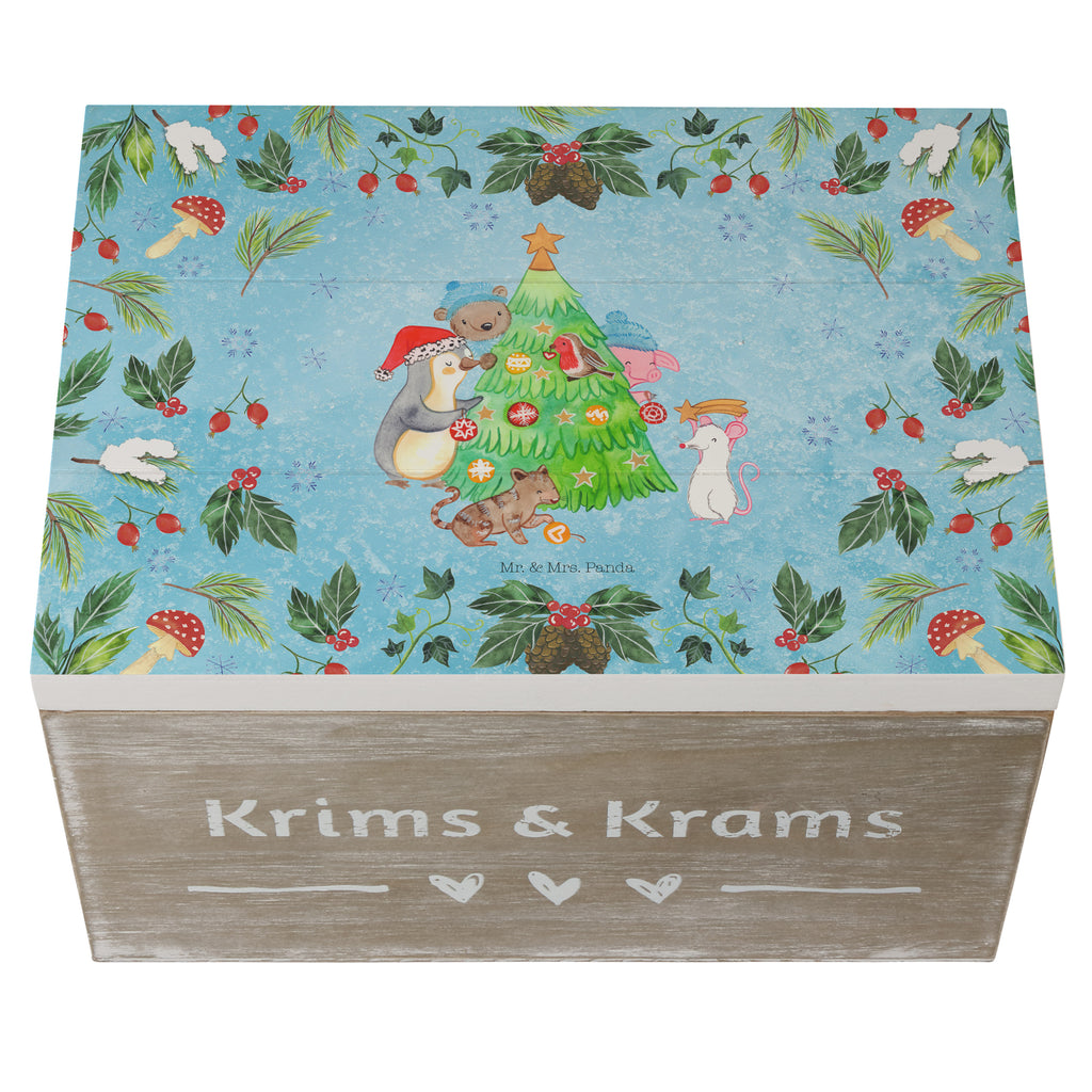 Holzkiste Weihnachtsbaum schmücken Holzkiste, Kiste, Schatzkiste, Truhe, Schatulle, XXL, Erinnerungsbox, Erinnerungskiste, Dekokiste, Aufbewahrungsbox, Winter, Weihnachten, Weihnachtsdeko, Nikolaus, Advent, Heiligabend, Wintermotiv