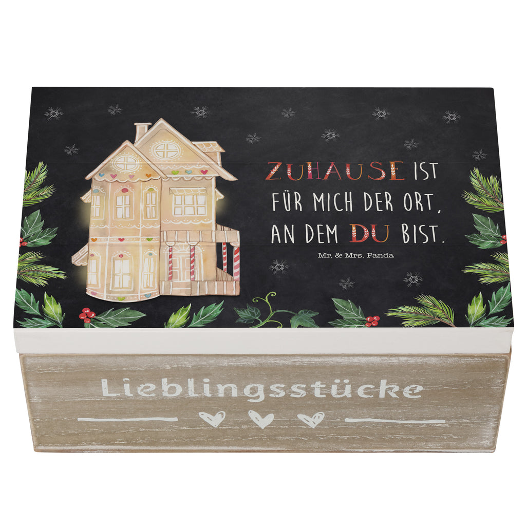 Holzkiste Lebkuchenhaus Holzkiste, Kiste, Schatzkiste, Truhe, Schatulle, XXL, Erinnerungsbox, Erinnerungskiste, Dekokiste, Aufbewahrungsbox, Winter, Weihnachten, Weihnachtsdeko, Nikolaus, Advent, Heiligabend, Wintermotiv