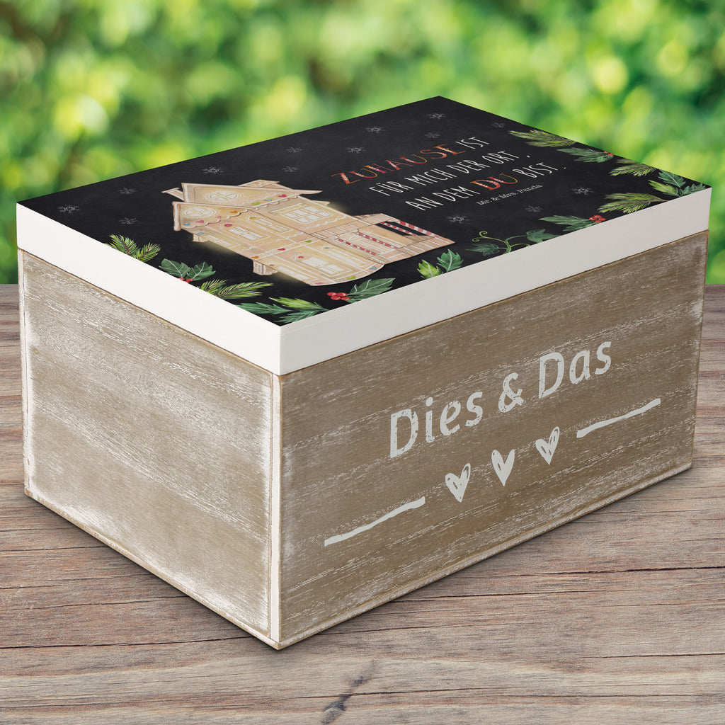 Holzkiste Lebkuchenhaus Holzkiste, Kiste, Schatzkiste, Truhe, Schatulle, XXL, Erinnerungsbox, Erinnerungskiste, Dekokiste, Aufbewahrungsbox, Winter, Weihnachten, Weihnachtsdeko, Nikolaus, Advent, Heiligabend, Wintermotiv