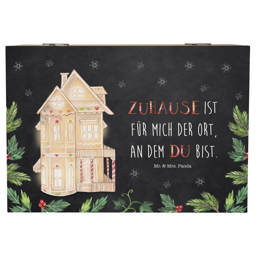 Holzkiste Lebkuchenhaus Holzkiste, Kiste, Schatzkiste, Truhe, Schatulle, XXL, Erinnerungsbox, Erinnerungskiste, Dekokiste, Aufbewahrungsbox, Winter, Weihnachten, Weihnachtsdeko, Nikolaus, Advent, Heiligabend, Wintermotiv