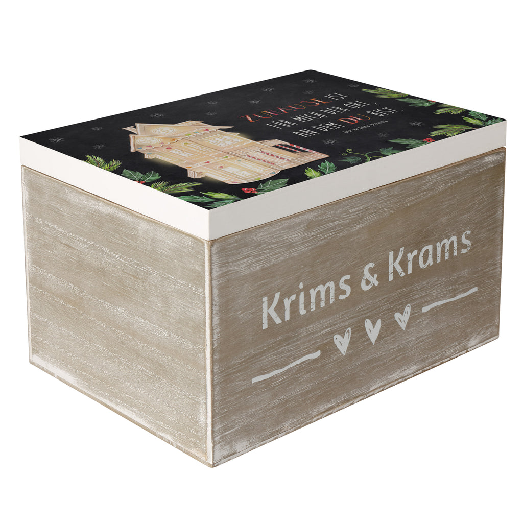 Holzkiste Lebkuchenhaus Holzkiste, Kiste, Schatzkiste, Truhe, Schatulle, XXL, Erinnerungsbox, Erinnerungskiste, Dekokiste, Aufbewahrungsbox, Winter, Weihnachten, Weihnachtsdeko, Nikolaus, Advent, Heiligabend, Wintermotiv