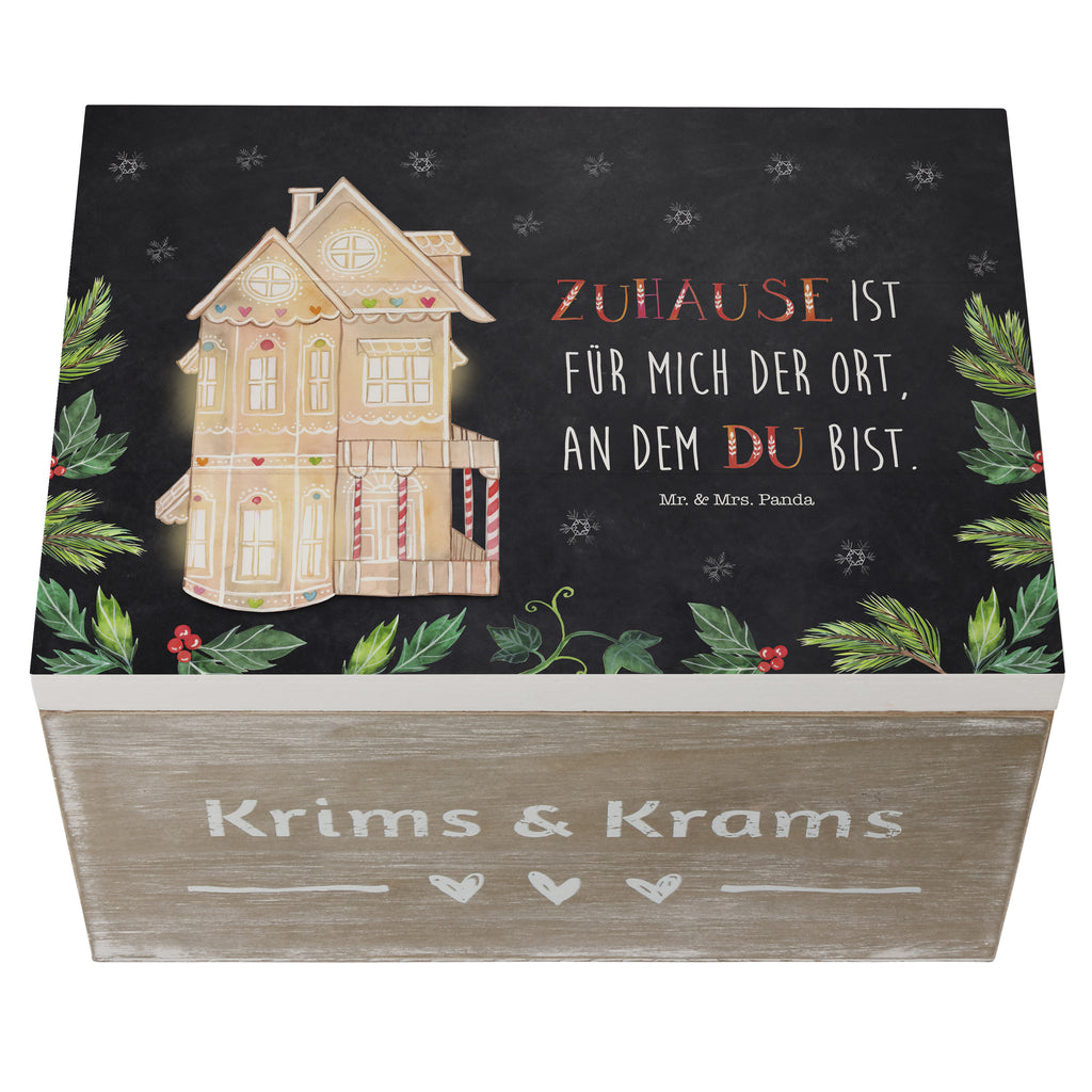 Holzkiste Lebkuchenhaus Holzkiste, Kiste, Schatzkiste, Truhe, Schatulle, XXL, Erinnerungsbox, Erinnerungskiste, Dekokiste, Aufbewahrungsbox, Winter, Weihnachten, Weihnachtsdeko, Nikolaus, Advent, Heiligabend, Wintermotiv