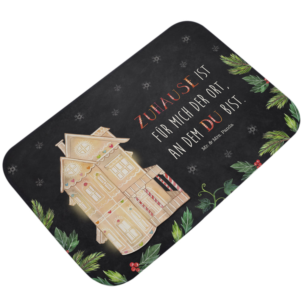 Badvorleger Lebkuchenhaus Badematte, Badteppich, Duschvorleger, Badezimmerteppich, Badezimmermatte, Badvorleger, Duschmatte, Duschteppich, Winter, Weihnachten, Weihnachtsdeko, Nikolaus, Advent, Heiligabend, Wintermotiv