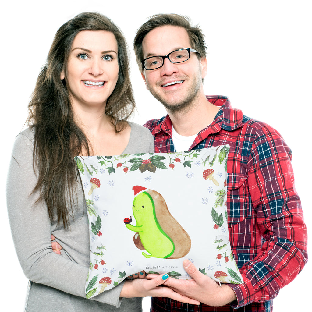 40x40 Kissen Avocado kleine Dinge Kissenhülle, Kopfkissen, Sofakissen, Dekokissen, Motivkissen, Winter, Weihnachten, Weihnachtsdeko, Nikolaus, Advent, Heiligabend, Wintermotiv