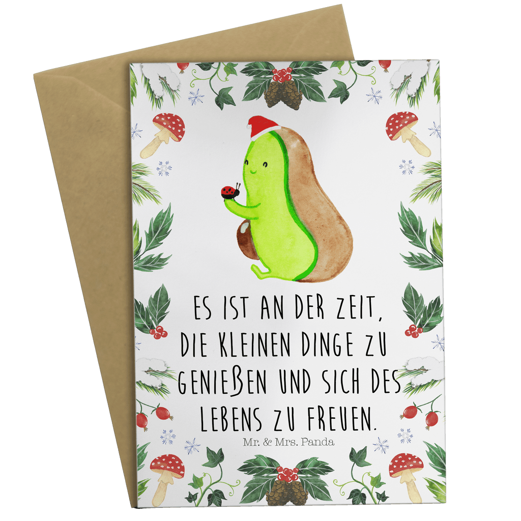 Grußkarte Avocado kleine Dinge Klappkarte, Einladungskarte, Glückwunschkarte, Hochzeitskarte, Geburtstagskarte, Karte, Winter, Weihnachten, Weihnachtsdeko, Nikolaus, Advent, Heiligabend, Wintermotiv