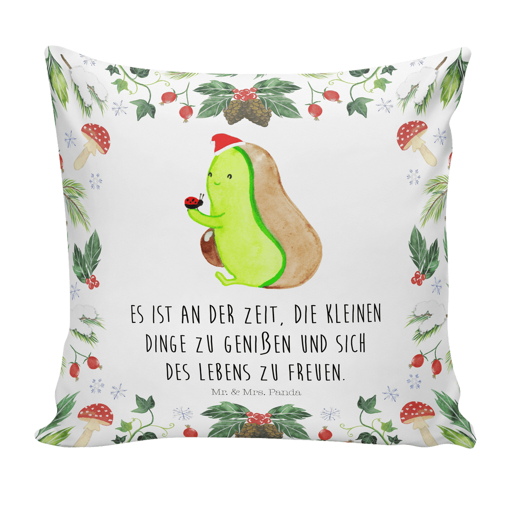 40x40 Kissen Avocado kleine Dinge Kissenhülle, Kopfkissen, Sofakissen, Dekokissen, Motivkissen, Winter, Weihnachten, Weihnachtsdeko, Nikolaus, Advent, Heiligabend, Wintermotiv