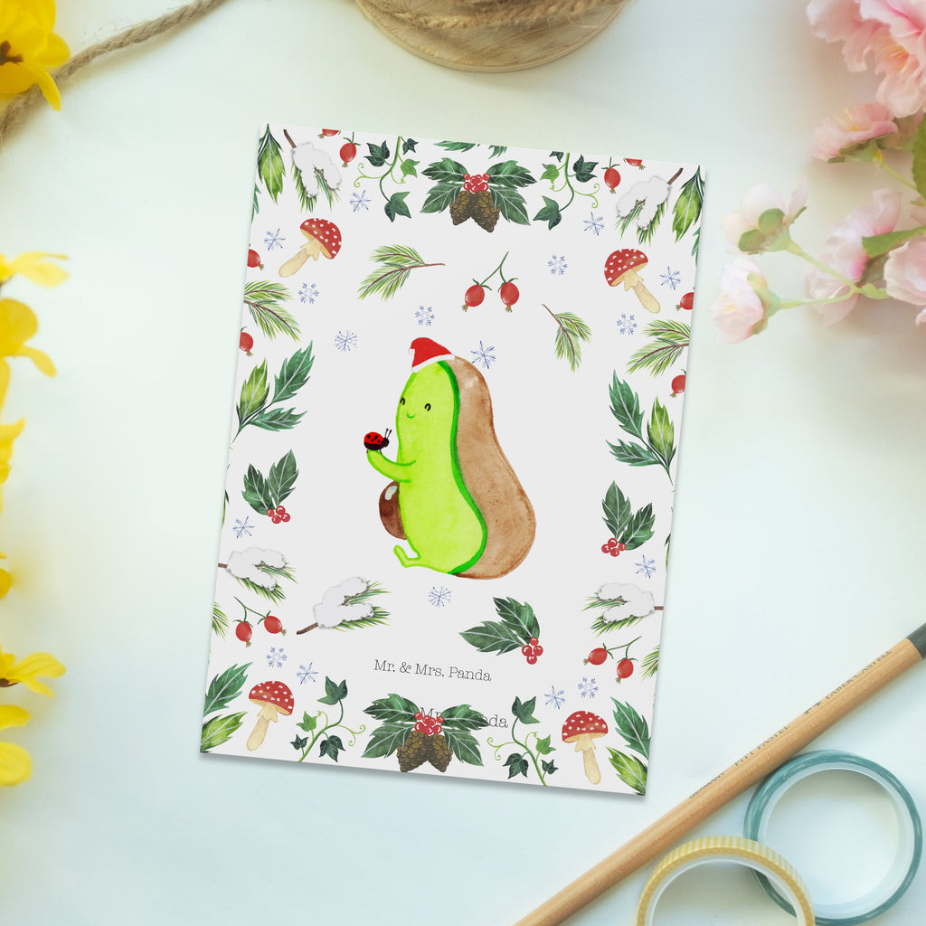 Postkarte Avocado kleine Dinge Geschenkkarte, Grußkarte, Karte, Einladung, Ansichtskarte, Geburtstagskarte, Einladungskarte, Winter, Weihnachten, Weihnachtsdeko, Nikolaus, Advent, Heiligabend, Wintermotiv