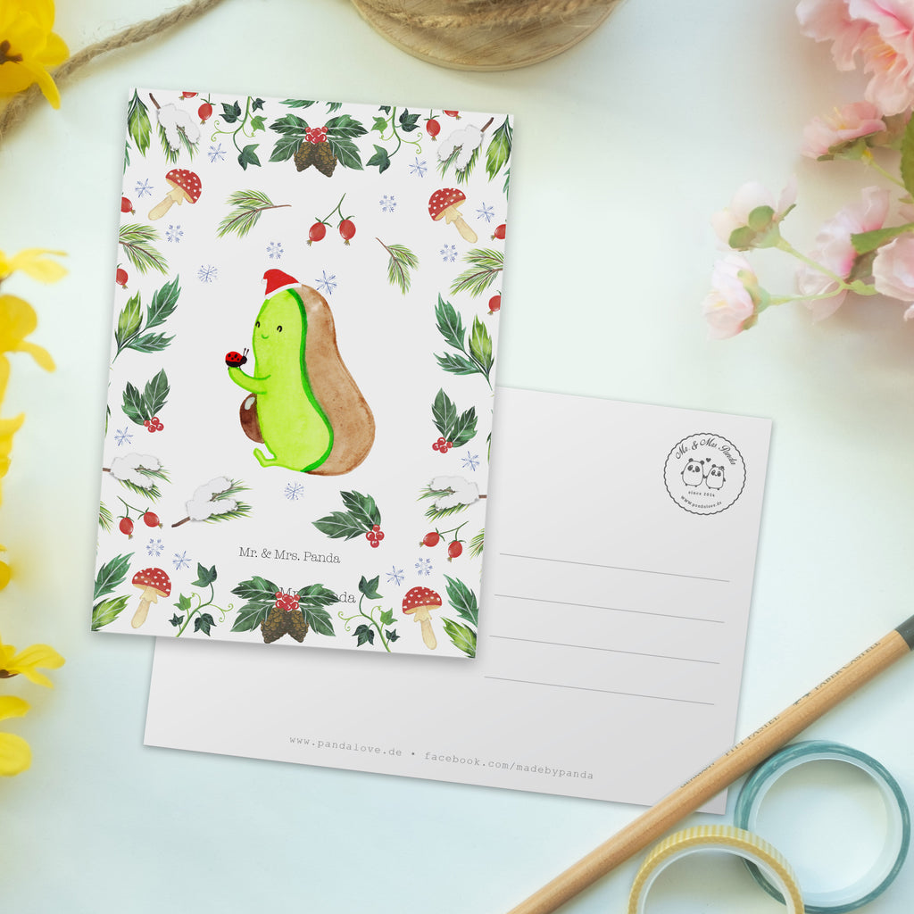 Postkarte Avocado kleine Dinge Geschenkkarte, Grußkarte, Karte, Einladung, Ansichtskarte, Geburtstagskarte, Einladungskarte, Winter, Weihnachten, Weihnachtsdeko, Nikolaus, Advent, Heiligabend, Wintermotiv