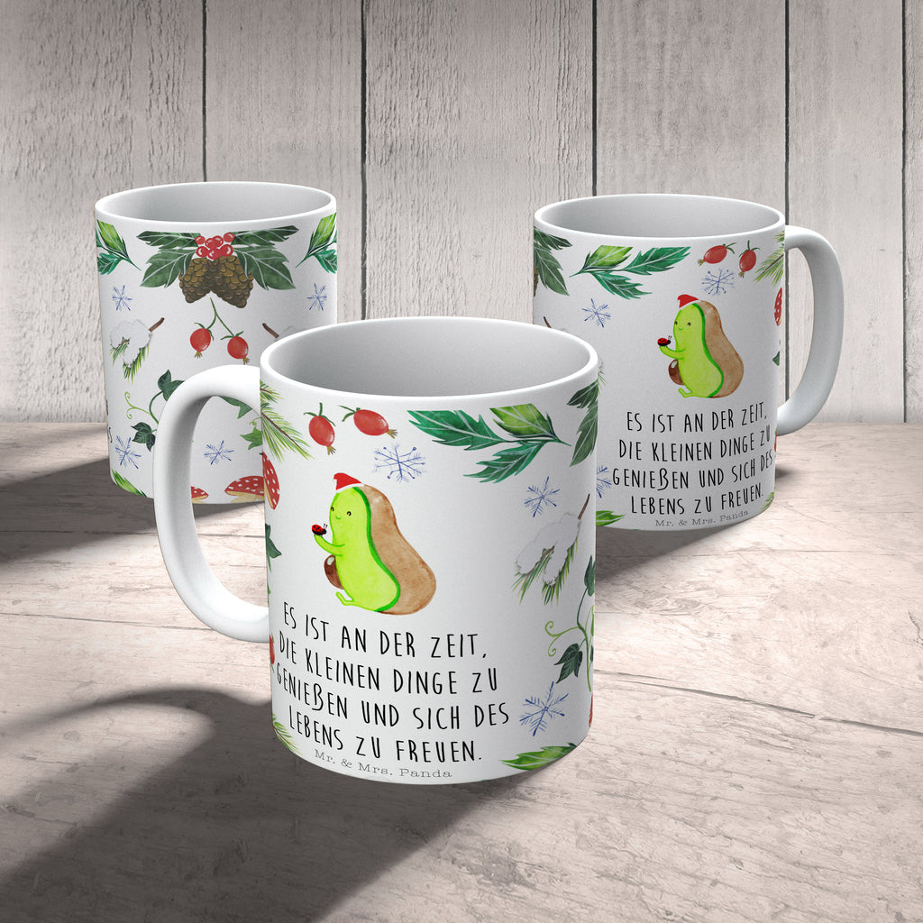 Tasse Avocado kleine Dinge  Becher, Kaffeetasse, Kaffeebecher, Tee, Frühstück, Büro  Winter, Weihnachten, Weihnachtsdeko, Nikolaus, Advent, Heiligabend, Wintermotiv